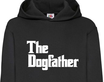 The Dogfather Hoodie, Funny Dog Walking Hoody for Men, Best Dog Dad Ever Sweatshirt, Dog Owner Jumper, Dog Lover Gift