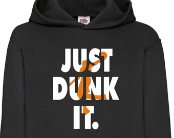 Just Dunk It Hoodie for Kids, Basketball Player Sweatshirt, Boys Girls Basketball Fan Jumper, NBA Gift, Christmas Present