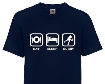 Rugby Shirt, Kids, Eat Sleep Rugby, Funny Rugby T-Shirt, rugby player, rugby fan gift, birthday gift