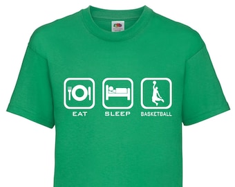 Basketball Shirt, Kids - Eat Sleep Basketball - Basketball T-Shirt , NBA Fan, Basketball TShirt, Basketball Gift