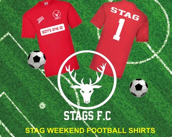 Stag Do Football Shirt - Personalised Stag Do Football Tops, Stag do tshirts, stag do, stag party, stag weekend