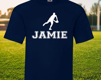 Personalised Rugby Kids T-Shirt, Custom Name Shirt, Rugby Player Gift, Rugby Fan Present, Birthday or Christmas Gift