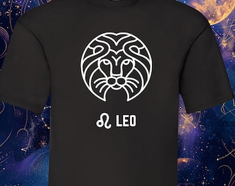 Leo Zodiac T-Shirt – Horoscope Star Sign Shirt – Astrology Gift for Leo - Birthday or Christmas Present