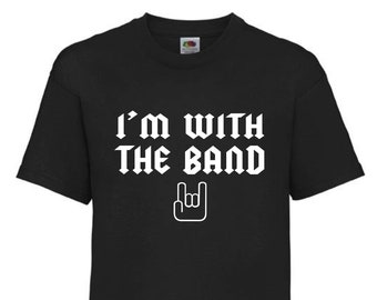 I'm With The Band - Music T-Shirt - Kids/Babies Cool Rock Music Shirt