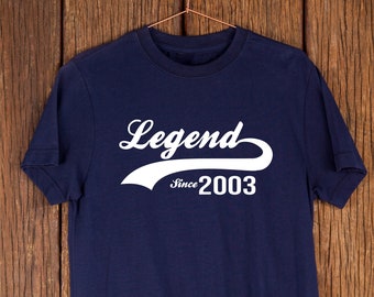 Legend Since 2003 T-Shirt, 21st Birthday Gift, 21st Birthday T-Shirt, Milestone Birthday, 21st Birthday Idea, Special Birthday Gift