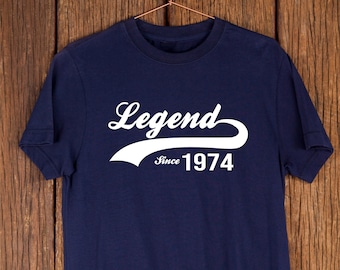 Legend Since 1974 T-Shirt, 50th Birthday Gift, 50th Birthday T-Shirt, 1974 50th Birthday Gift, 50th Birthday Idea, 1974 50th Gift