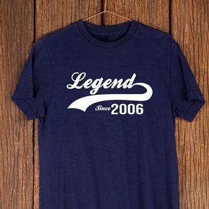 Legend Since 2006 T-Shirt 18th Birthday Gift, 18th Birthday T-Shirt, 2006 18th Birthday Gift, 18th Birthday Idea, 2006 18th Gift image 1