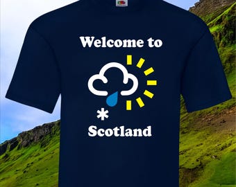 Funny Scottish Weather T-Shirt, Scotland Holiday Gift
