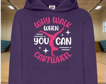 Gymnastiekhoodie voor kinderen, waarom lopen als je een radslag kunt maken?