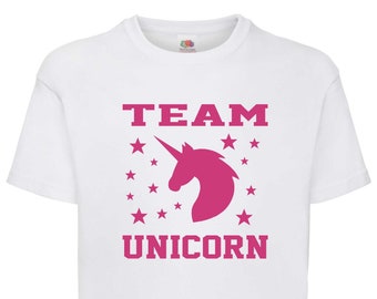 Team Unicorn Kids T-Shirt – Glitter Birthday Party Shirt
