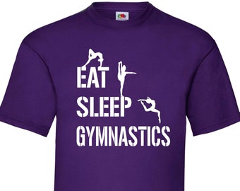 Top Girls Eat Sleep Gymnastics Repeat Gift T Shirt Top Girls Eat Sleep Gymnastics Repeat Gift T Shirt