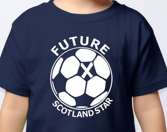 Camiseta Future Scotland Star / Camiseta para bebé y niño pequeño de aficionado al fútbol escocés / Regalo para niños / Regalo de cumpleaños o Navidad para el equipo de fútbol escocés