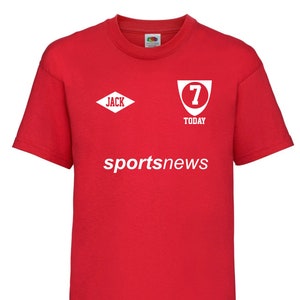 Personalisiertes Fußball-Geburtstags-Shirt, individuelles Names-Fußball-Top, Geschenk für Jungen- oder Mädchen-Fußballfan, Kindergeburtstags-Trikot