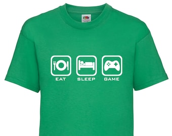Eat Sleep Game T-Shirt | Cotton Gamer Tee
