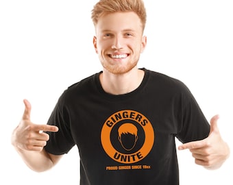 Funny Gingers Unite T-Shirt | Redhead Novelty Gift