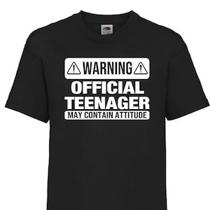 Warnung - offizieller Teenager kann Einstellung enthalten, Geschenk für 13-jährige, Geburtstags-T-Shirt, 13