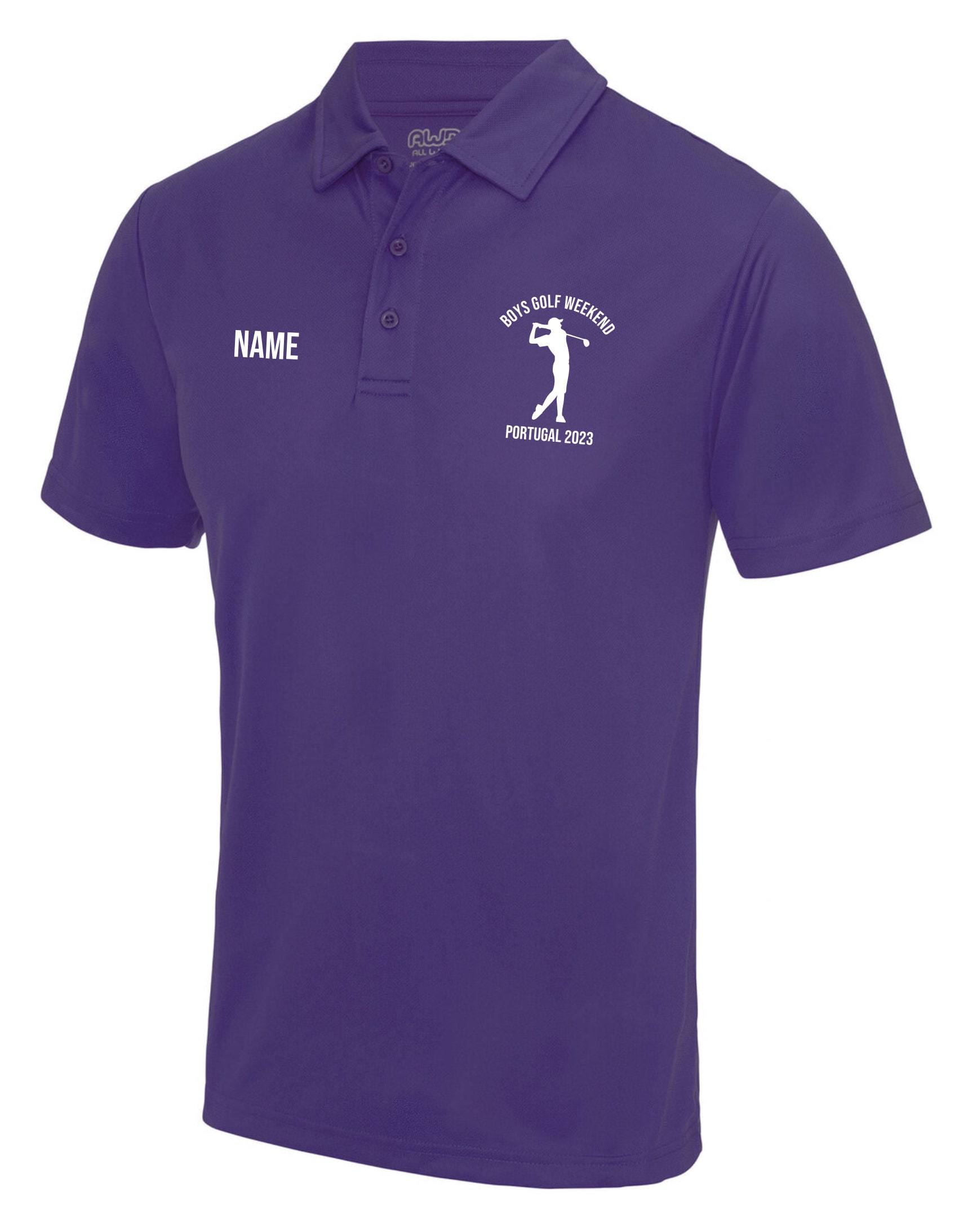 Personalised Golf Shirts, Lightweight neoteric polo shirts for a golf weekend, customised golf top golfing holiday, golf trip, stag do