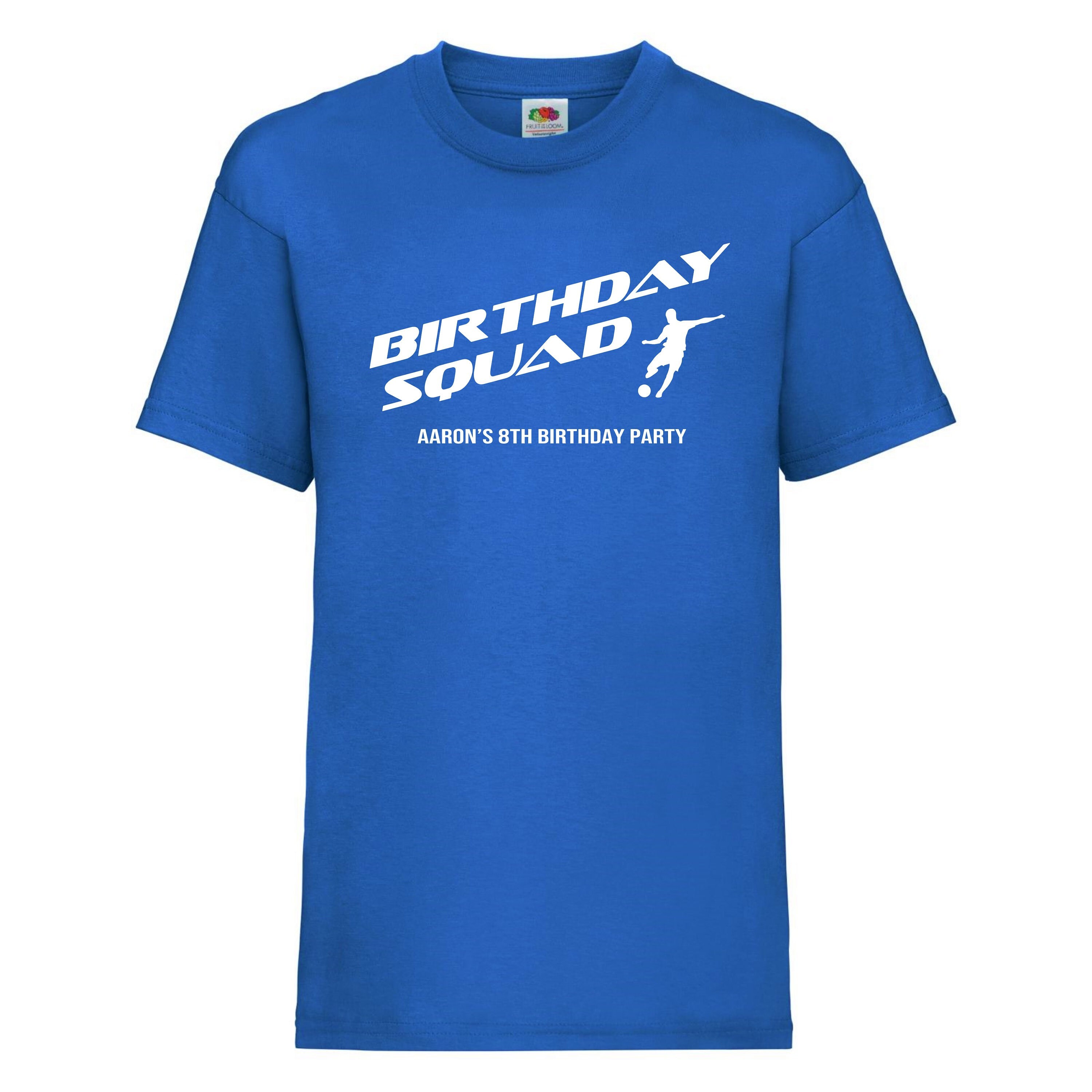 Birthday Squad T-shirts Football Themed 