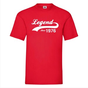 Legend Since 1976 T-Shirt - Perfect 50th Birthday Gift for Men & Women, Vintage 1976 50 Year Old Shirt, Unique 50th Birthday Idea image 3