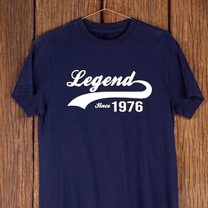 Legend Since 1976 T-Shirt - Perfect 50th Birthday Gift for Men & Women, Vintage 1976 50 Year Old Shirt, Unique 50th Birthday Idea image 1