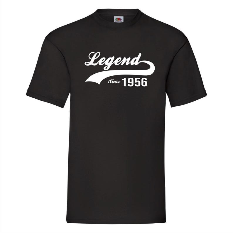 Legend Since 1956 T-Shirt - Classic 70th Birthday Gift for Men & Women, Vintage 1956 70 Year Old Shirt, Unique 70th Birthday Idea image 2