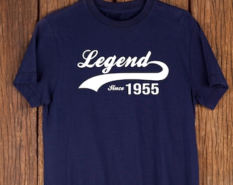 Legend Since 1955 T-Shirt - Classic 70th Birthday Gift for Men & Women, Vintage 1955 70 Year Old Shirt, Unique 70th Birthday Idea