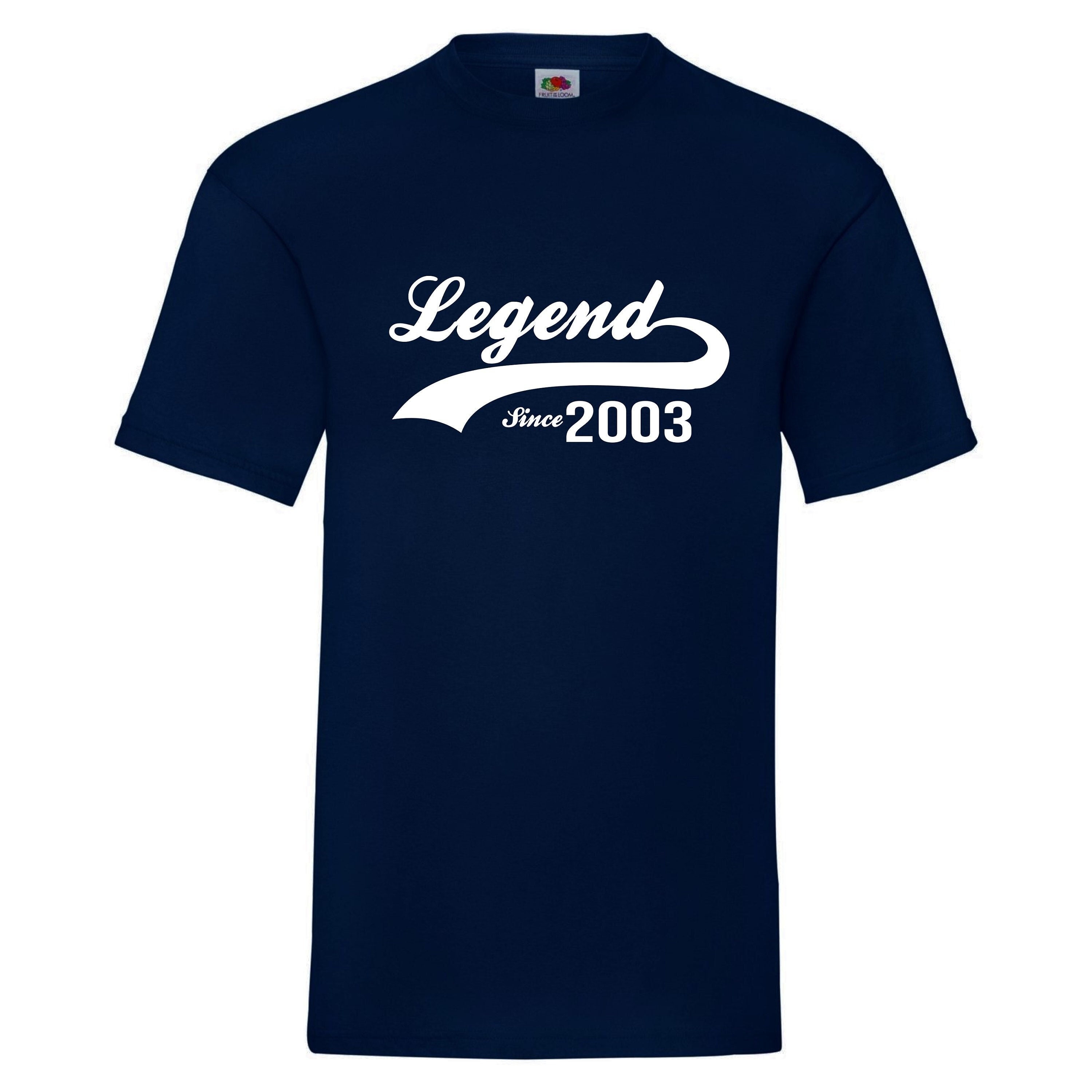 Legend Since 2003 T-Shirt - 18th Birthday Gift, 18th Birthday T-Shirt…