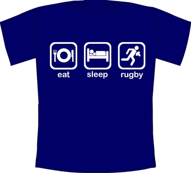 Rugby- Kids Rugby Fanatic T-Shirt Rugby Player Sleep Eat Rugby Fan TShirt