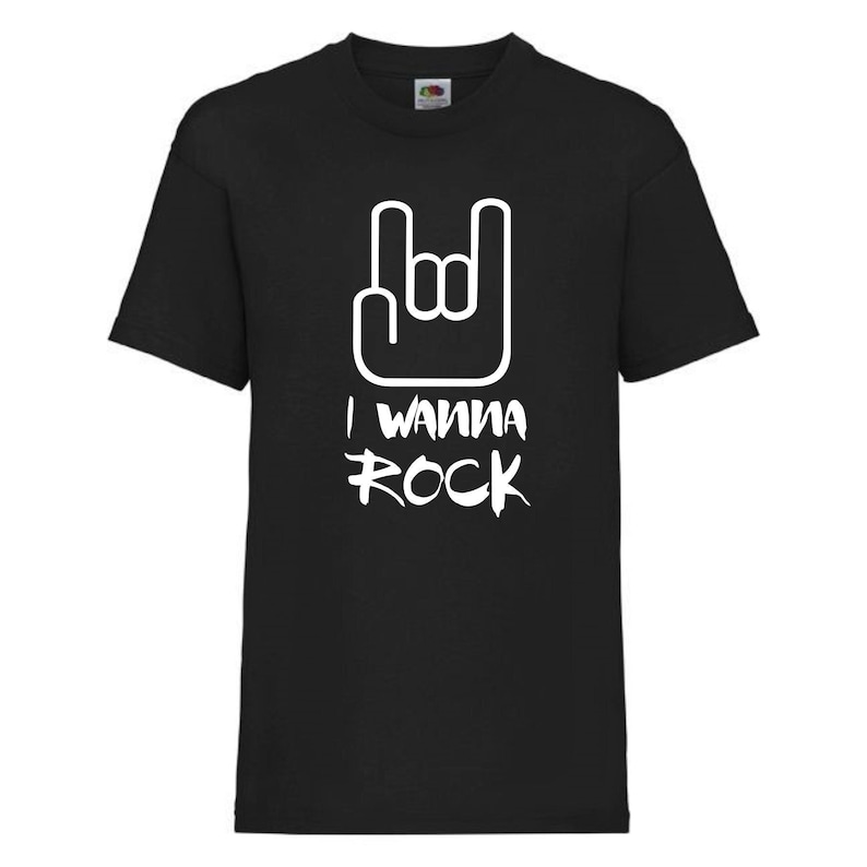 I Wanna Rock, Kids/Babies Cool Rock Music T-Shirt Rocker, Rock Fan, Rock Star TShirt, Christmas Gift, birthday gift image 1