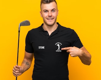 Personalised Golf Polo Shirts, Custom Lightweight Polyester Golf Shirt, Golfing Top for Group Golf Weekend, Golfing Holiday or Golf Stag Do