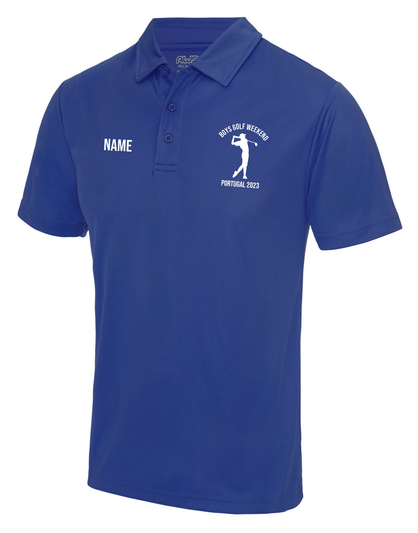 Personalised Golf Shirts, Lightweight neoteric polo shirts for a golf weekend, customised golf top golfing holiday, golf trip, stag do