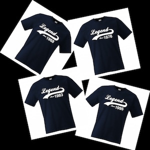 Legend Since &quot;Any Year&quot; T-Shirt - Legend Birthday Gift, Personalised Birth Year Shirt, milestone birthday, special birthday gift