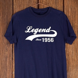 Legend Since 1956 T-Shirt - Classic 70th Birthday Gift for Men & Women, Vintage 1956 70 Year Old Shirt, Unique 70th Birthday Idea image 1