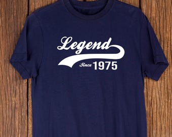 Legend Since 1975 T-Shirt - Perfect 50th Birthday Gift for Men & Women, Vintage 1975 50 Year Old Shirt, Unique 50th Birthday Idea