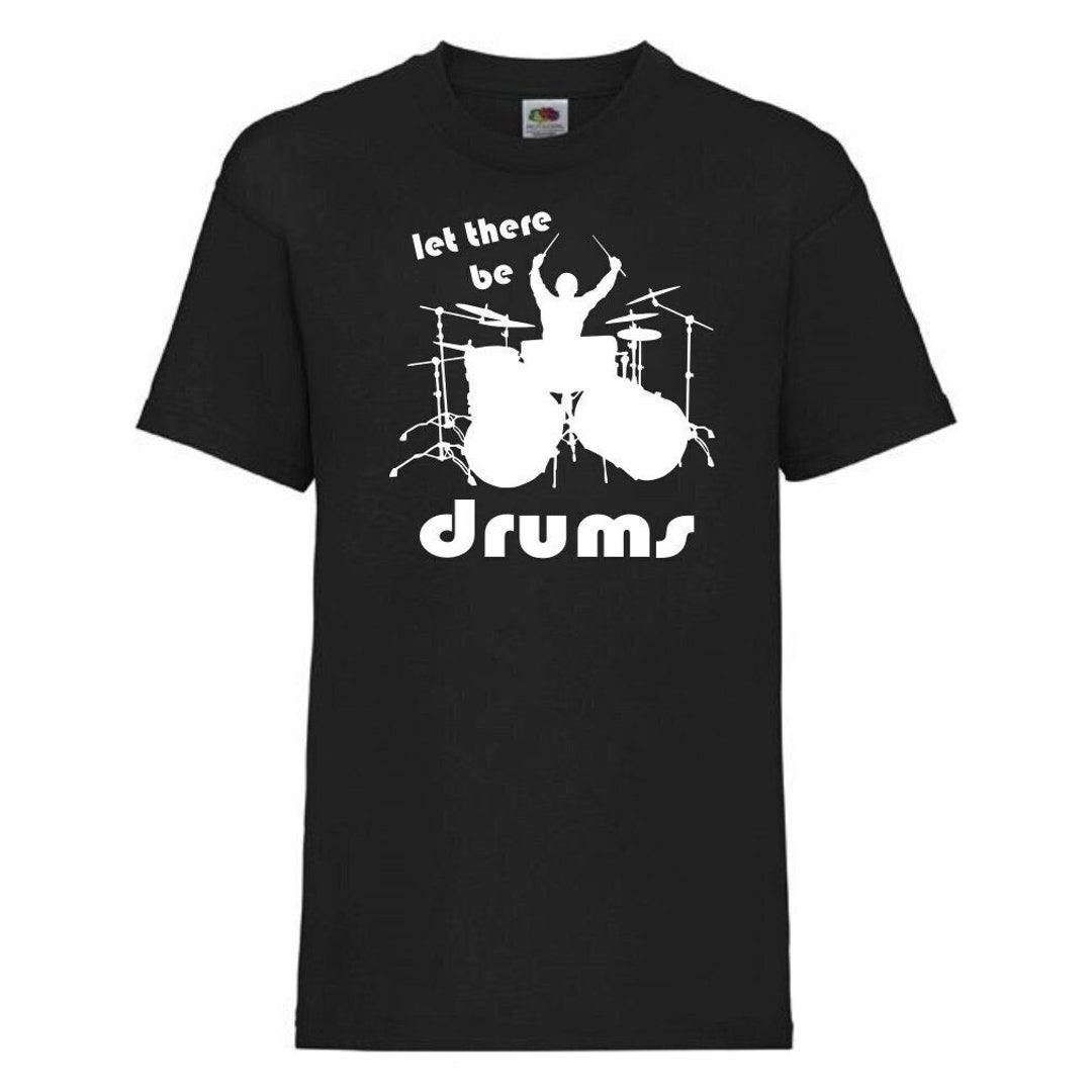 Drummer Tshirt Let There Be Drums Kids Tshirt Drummer Etsy