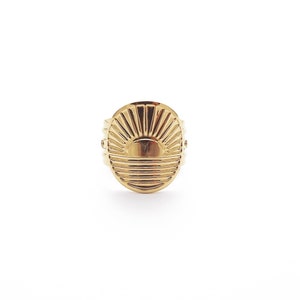 Sunset ring, adjustable, 24 carat gold plated 3 microns, original creation. image 1