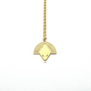 Venom necklace, gilded with 24-carat fine gold, original creation.