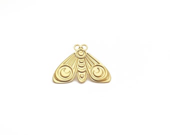 Pin's Papillon de nuit doré à l'or fin 24 carats création original Marine Mistake fabrication française création originale