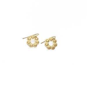 Dandelion earrings gilded with fine 24 carat gold, original Marine Mistake creation. image 3
