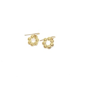 Dandelion earrings gilded with fine 24 carat gold, original Marine Mistake creation. image 7