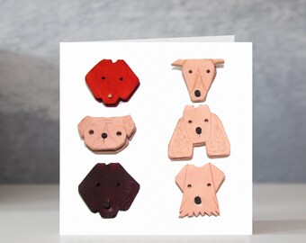 Recycled Paper Dog Breed Greeting Card: Pet Lover Gift