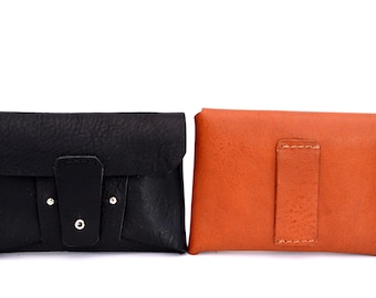 Etui ceinture en cuir sans la ceinture : portefeuille de voyage pour cartes et espèces fait main, porte-cartes