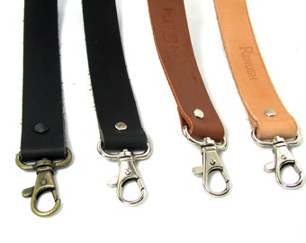 Handmade Whole grain Leather Bag Strap: 2cm Adjustable Crossbody Replacement strap
