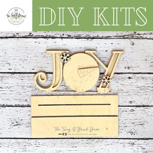 DIY Joy Standing Snowman Shelf Sitter / Snowman Decor / Home Decor / Christmas Decor / Winter Joy / DIY Christmas Painting Kit