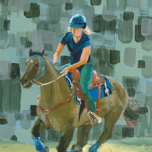 Rider In A Show Print With Black Matt