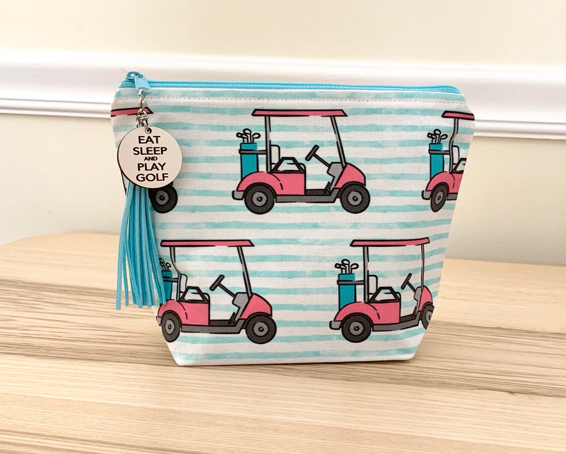 Golf Lovers Makeup Bag Golf Cosmetic Bag Golf Lovers Gift Free Etsy.de