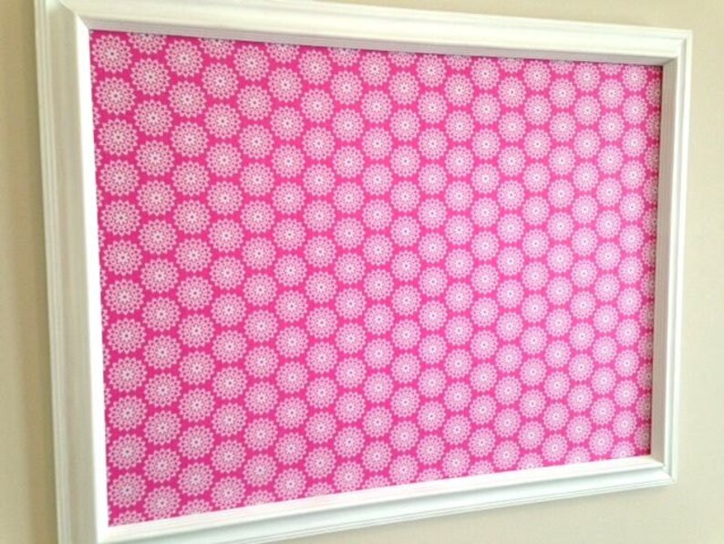 Framed Hot Pink Fabric Covered Pinboard Jewelry Board Etsy