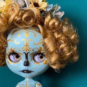 Catrina Turchese Calavera Blythe Doll custom OOAK - FEDEX GRATIS