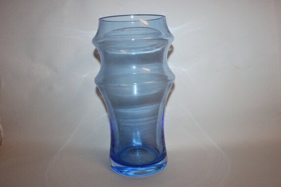 Large Dartington Blue Glass Vase Intimates Collection Etsy