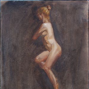 Original oil painting from life model on Fredrix Canvas Panel -  19.7&quot; x 15.7&quot; - 50.5 cm x 40.2 cm